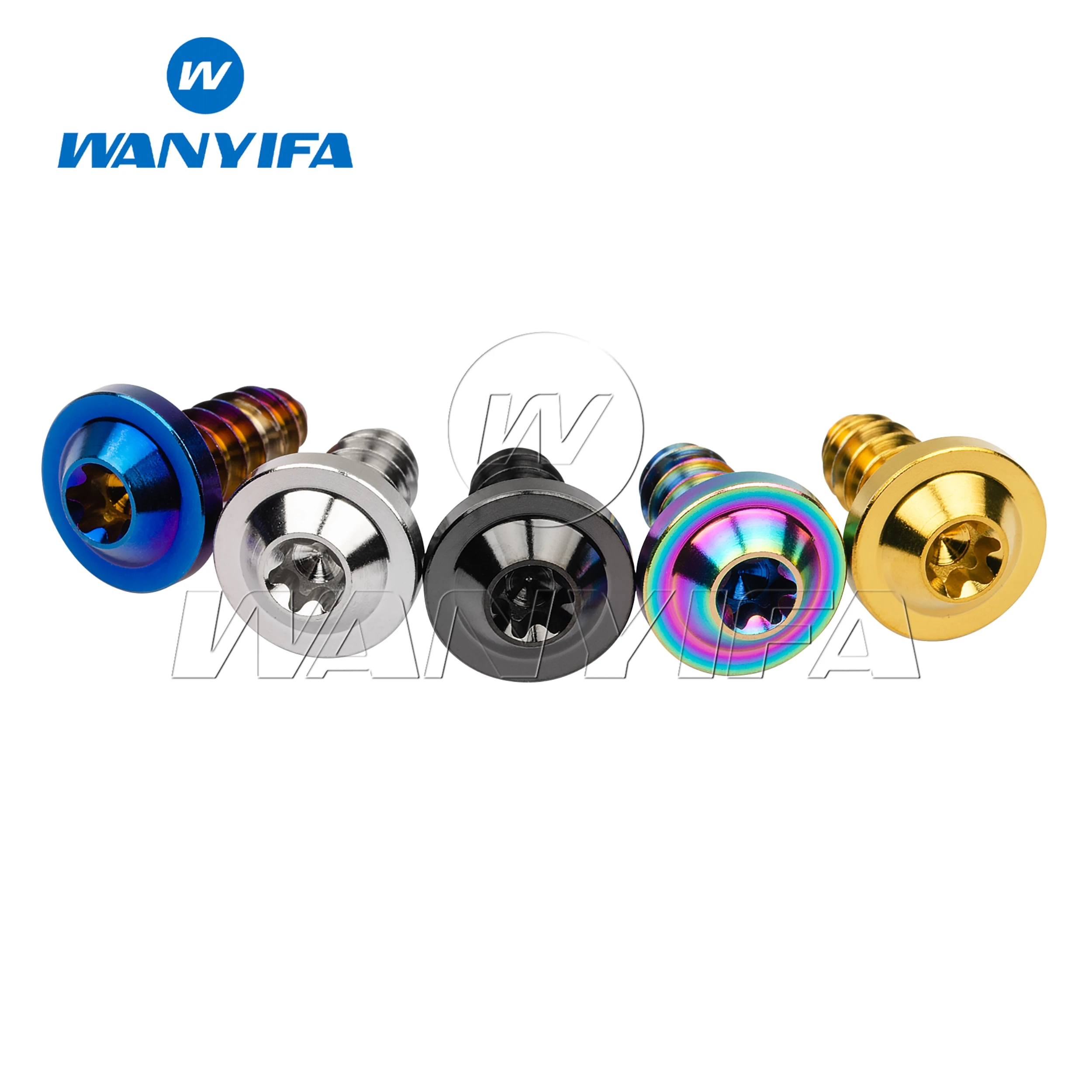 Wanyifa Titanium Bolt M4x15 20mm M5x15 17 20 25mm M6x15mm T25 Torx Head Screw Suitable for Motorcycle body trim