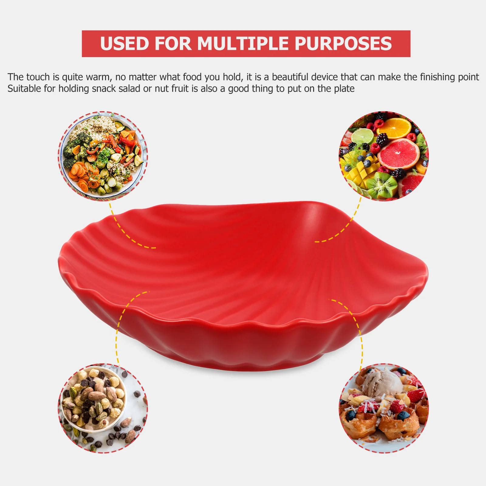 

Ceramic Breakfast Plate Shell Shaped Dessert Multi-Functional Food Organizer Creative Home Decor Perfect Party Favor Gift