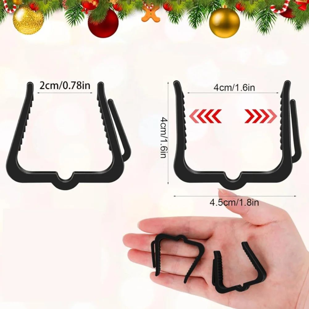 U Shape Christmas String Light Clips Easy Secure Hanging Hooks For Outdoor Gutter For Eave Roof Patio Fairy Xmas Holiday