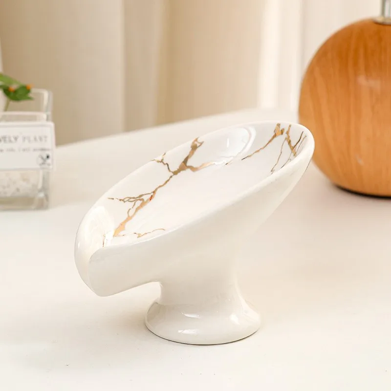 ABKY-Automatic Drainage Luxury Soap Dish-No Drill Design Multiple Pattern Options