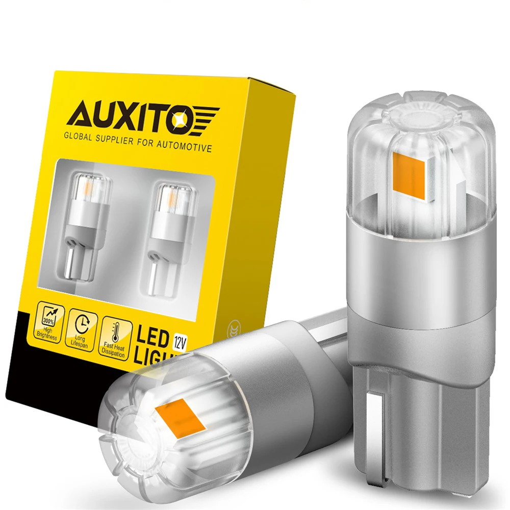 AUXITO 2X W5W T10 LED Light Bulb Canbus Super Bright Car Interior Lights for BMW Audi Mercedes VW Polo Hyundai Seat Honda Ford