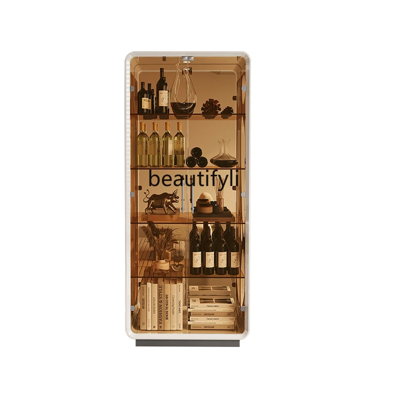 Living Room Wine Cabinet New Hand-Made Display Cabinet Home Side Cabinet Glass Door Light Luxury High-End Wall furniture