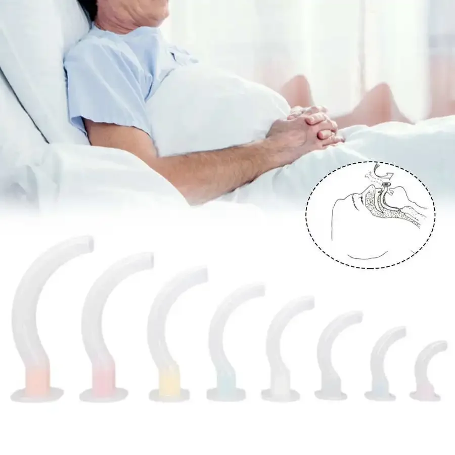 8Pcs disposable mixed airway first aid tube Oral airway is used to assist oropharyngeal inhalation patients in first aid