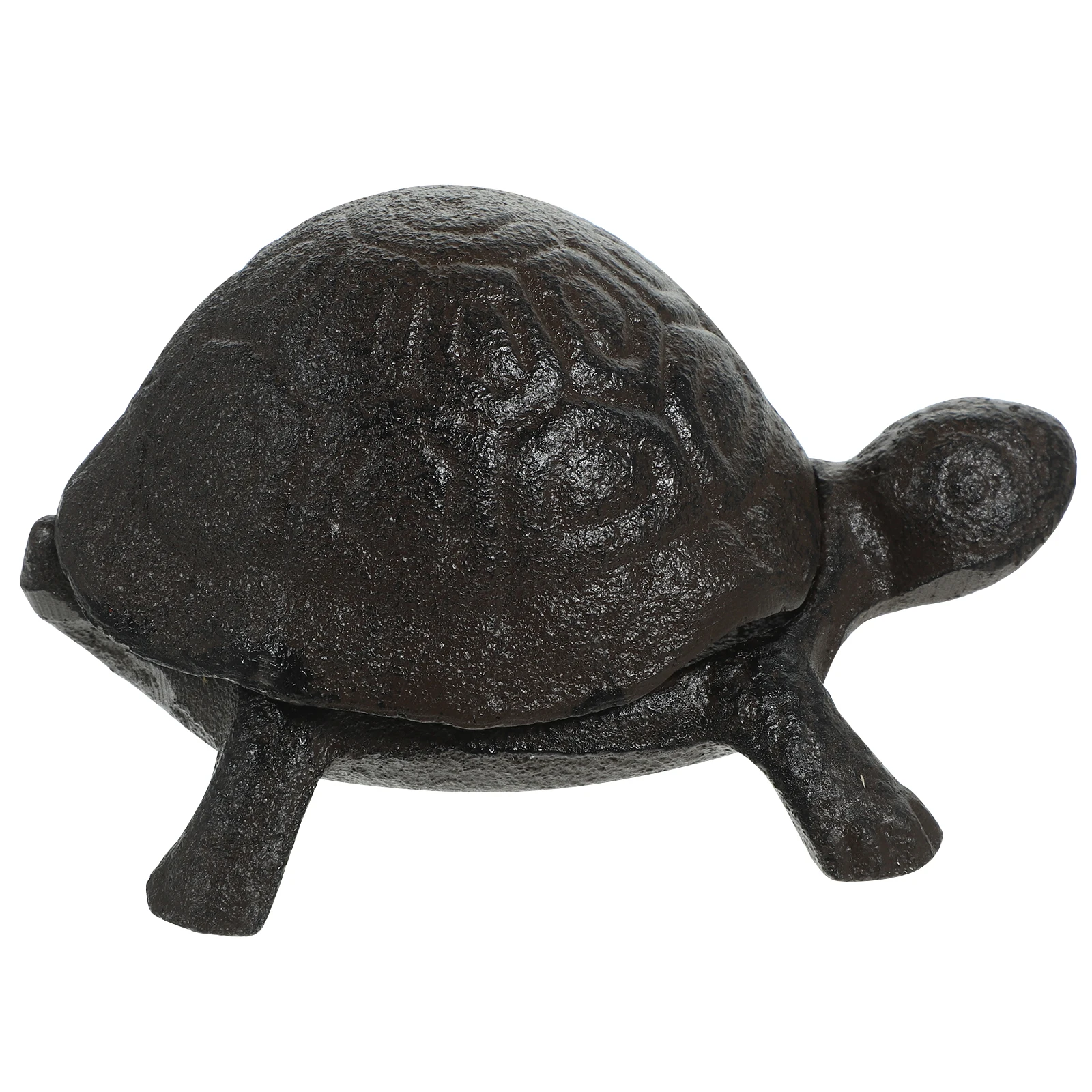 

Box Turtle Shaped Iron Craft Brown Color Outdoor Key Hider Garden Ornament Metal Decor Holder Lifelike Design Safe