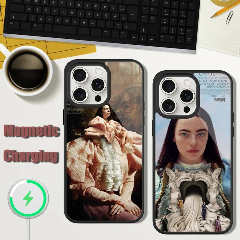 Movie Poor Things Phone Case For iPhone 13 15 11 12 14 Plus Pro Max Glass Charging Magsafe Magnetic Cover