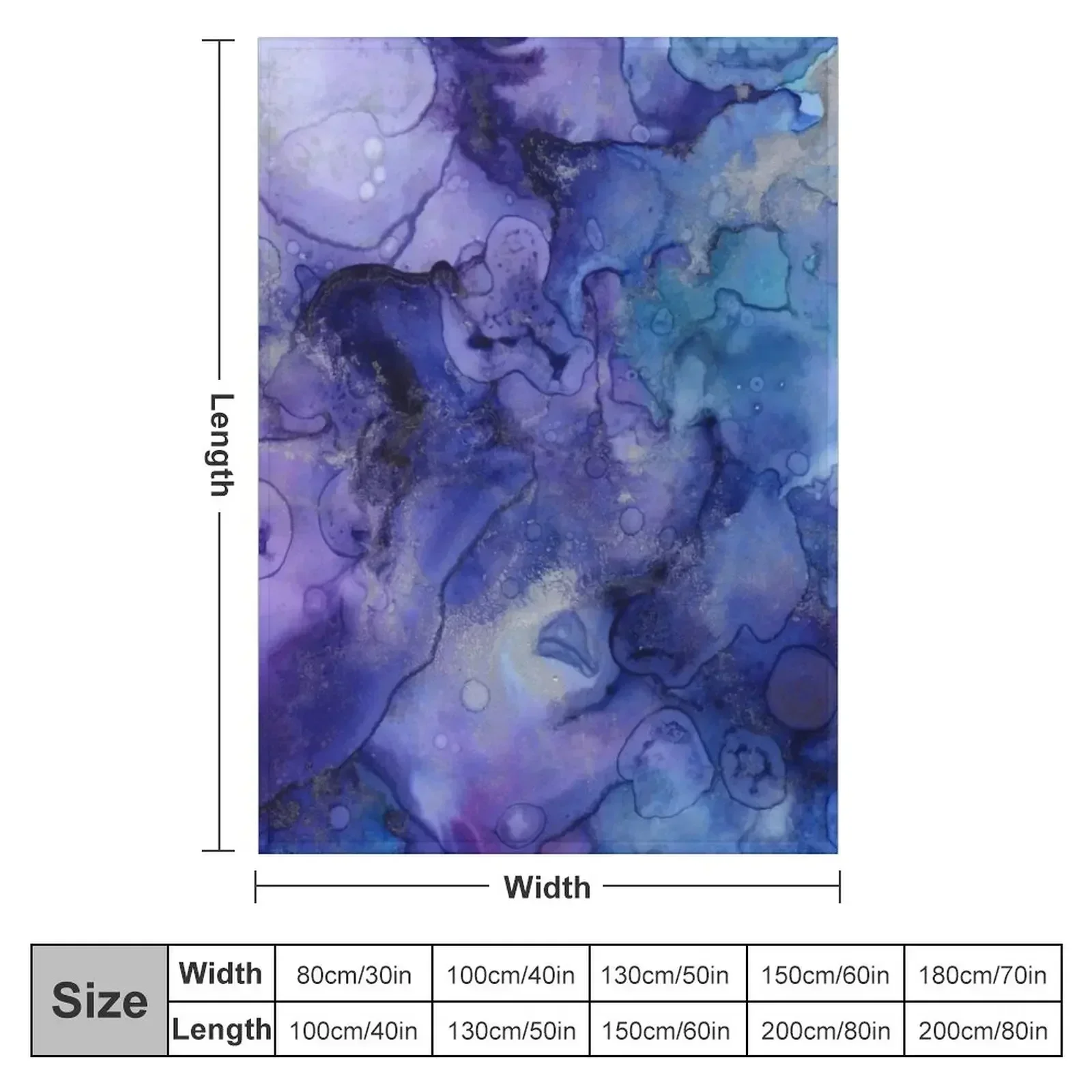 Watercolour Throw Blanket couch cozy soft plush fuzzy picnic outdoor blanket