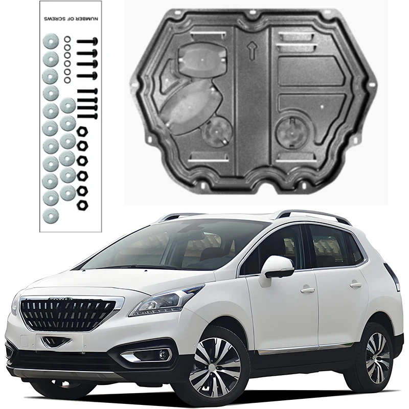 

For Peugeot 4008 2013-2016 2.0L 2015 Engine Guard Board Splash Shield Mud Fender Plate Cover Black Car Mudflap Mudapron Mudguard