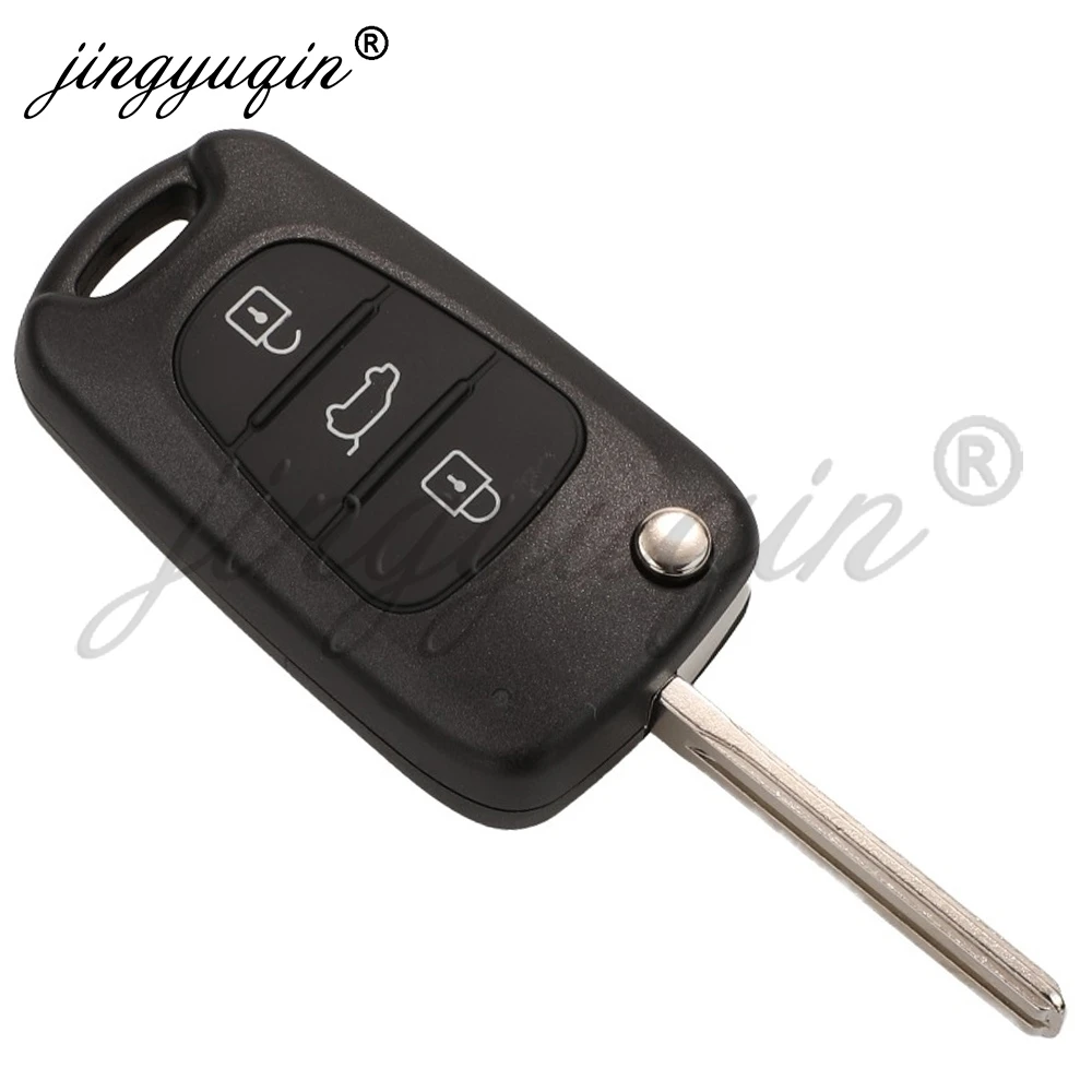 กุญแจรีโมทรถยนต์แบบพับได้ jingyuqin 433MhzASK ID46 สำหรับรถยนต์ฮุนได i30 ปี 2007 2008 2009 2010 2011 2012 2013 และอาเซรา ปี 2011 รุ่น 95430-2L600/2L650
