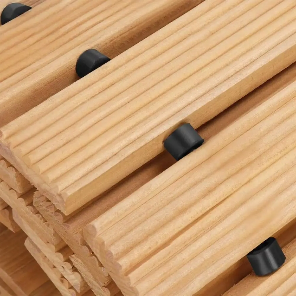Weather-Resistant Wooden Garden Pathway Roll Out Hardwood Pavers Roll Out Walkway Curved Walkway Non-Slip Outdoor Walkway Mat