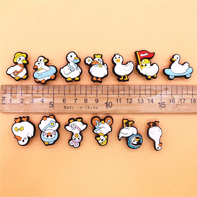 1pcs Cute Animals Shoe Charms for Women Girls Cosplay Duck Shoes Decorations Accessories Funny Duck Clog Jeans for Kids Boy Gift image 6