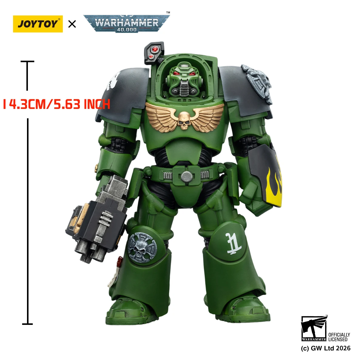 JOY TOY Warhammer 40K 1/18 Action Figure Salamanders Terminator 2 with Power Fist and Storm Bolter Collectible Models view 2