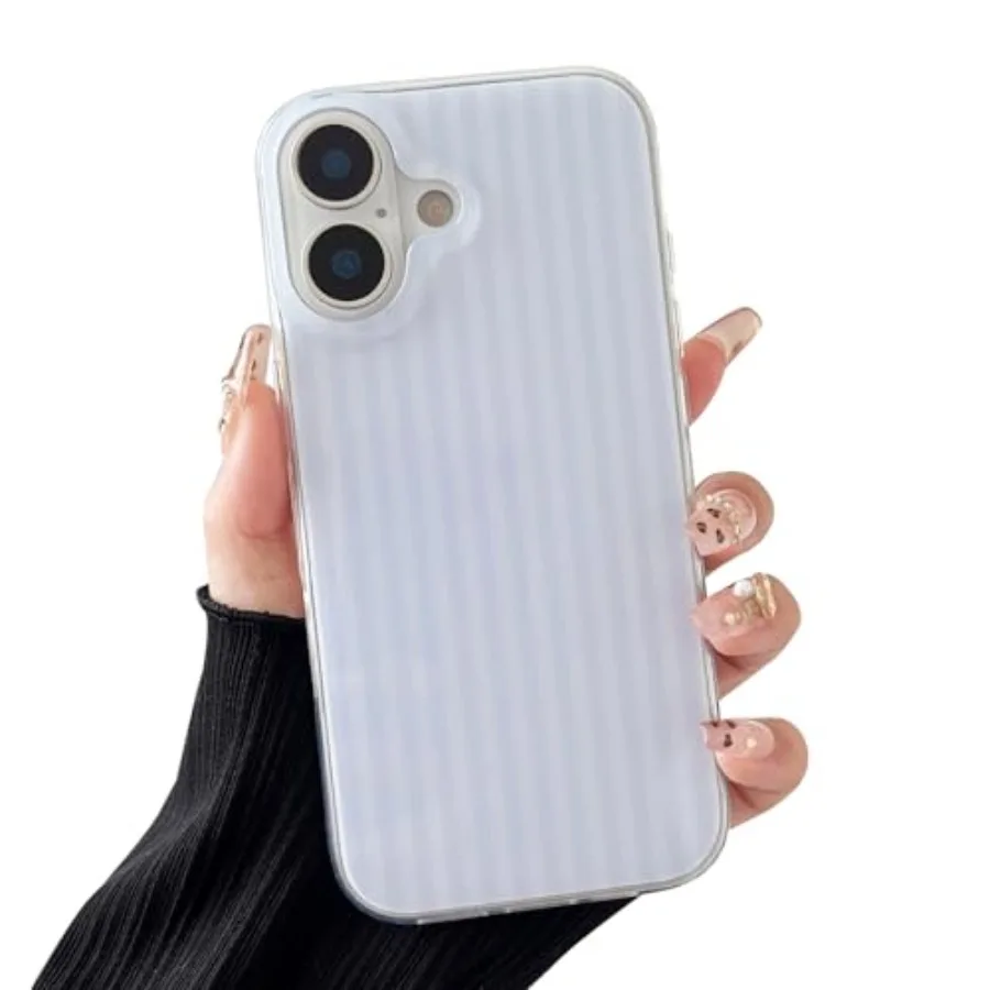 

Compatible with iPhone 17 Case, Fashion Cute Striped Aesthetic Design for Women, Soft TPU Shockproof Phone Case for iPhone 17 6