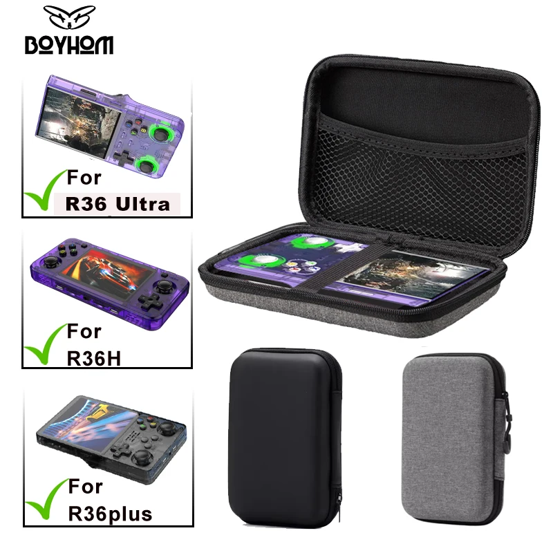 BOYHOM Official Carrying Case for R36 Ultra Retro Console Portable Shockproof Storage Bag Upgraded Protective Box Case R36H PLUS