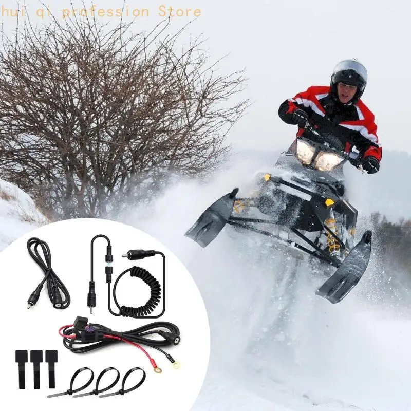 Anti Fog Heated Helmets Shielding Cable Suitable for Most Motorcycle Gear H8WE
