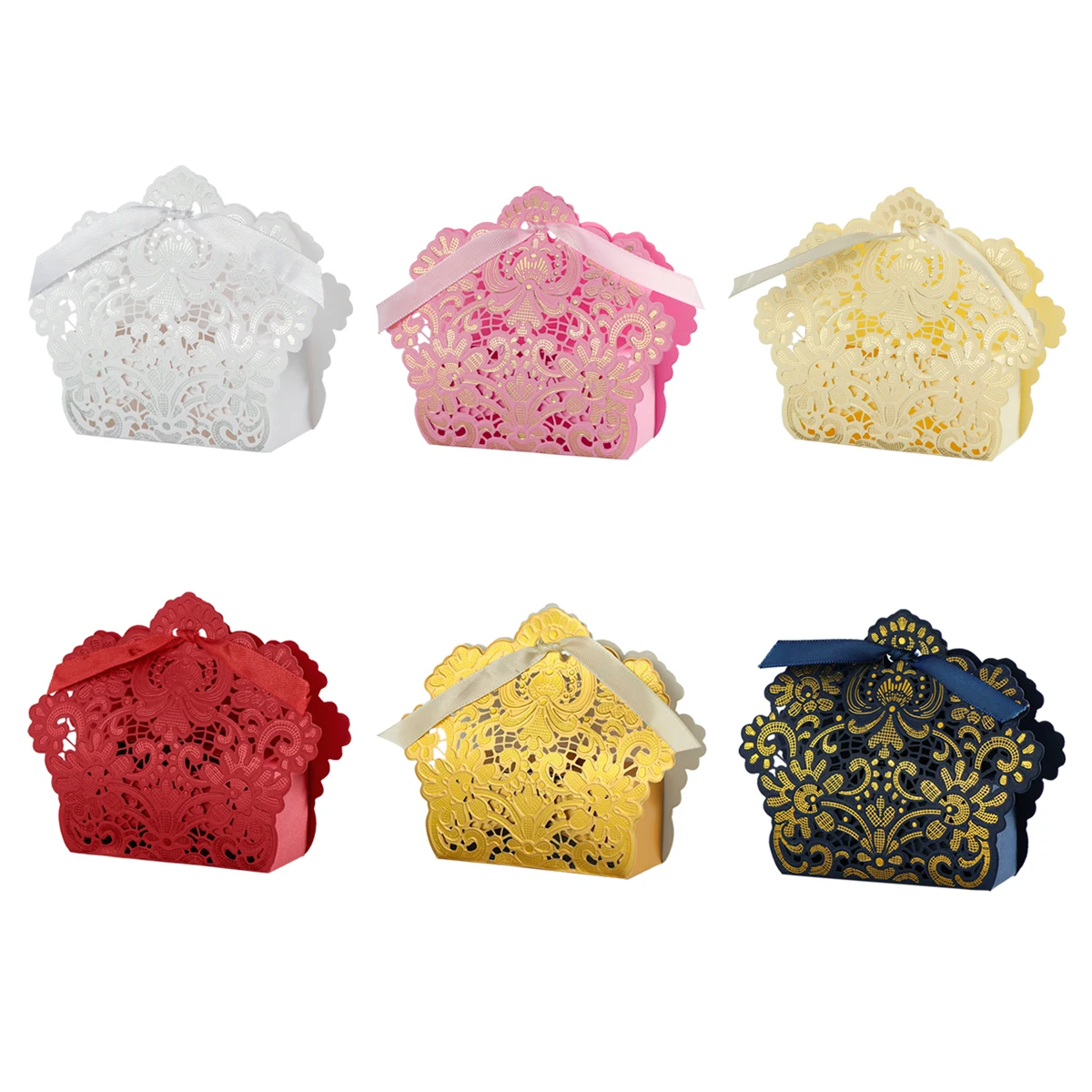 

50pcs Candy Wedding Favor Elegant Hollow Out Sweet Gift Packaging Bride Party Wedding Hollow Out Box Favors Boxes