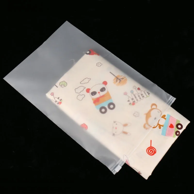 20pcs Frosted Clothes Packaging Zipper Bags Translucent Sealed Bags T-shirt Underwear Pouches Travel Portable Storage Bag