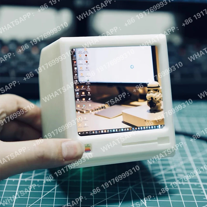 Computadora Retro Macintosh de TV pequeña de 38 pulgadas, pantalla secundaria de 423Ppi, Monitor de pantalla externa, adorno de escritorio con batería