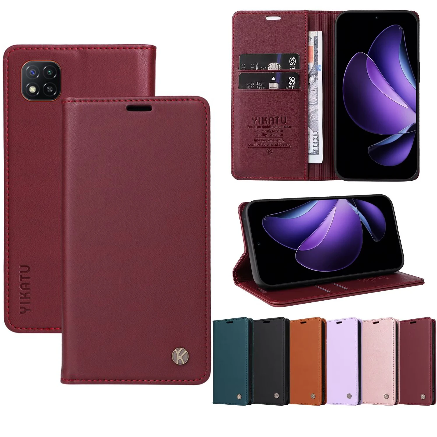

Wallet Leather Case For Xiaomi Redmi K60 K50i K50 Ultra K40 Pro 14C 4G 13R 13C 13 5G 12C 12 11A 10X 10C 10A 10 Prime 9T 9C 9A