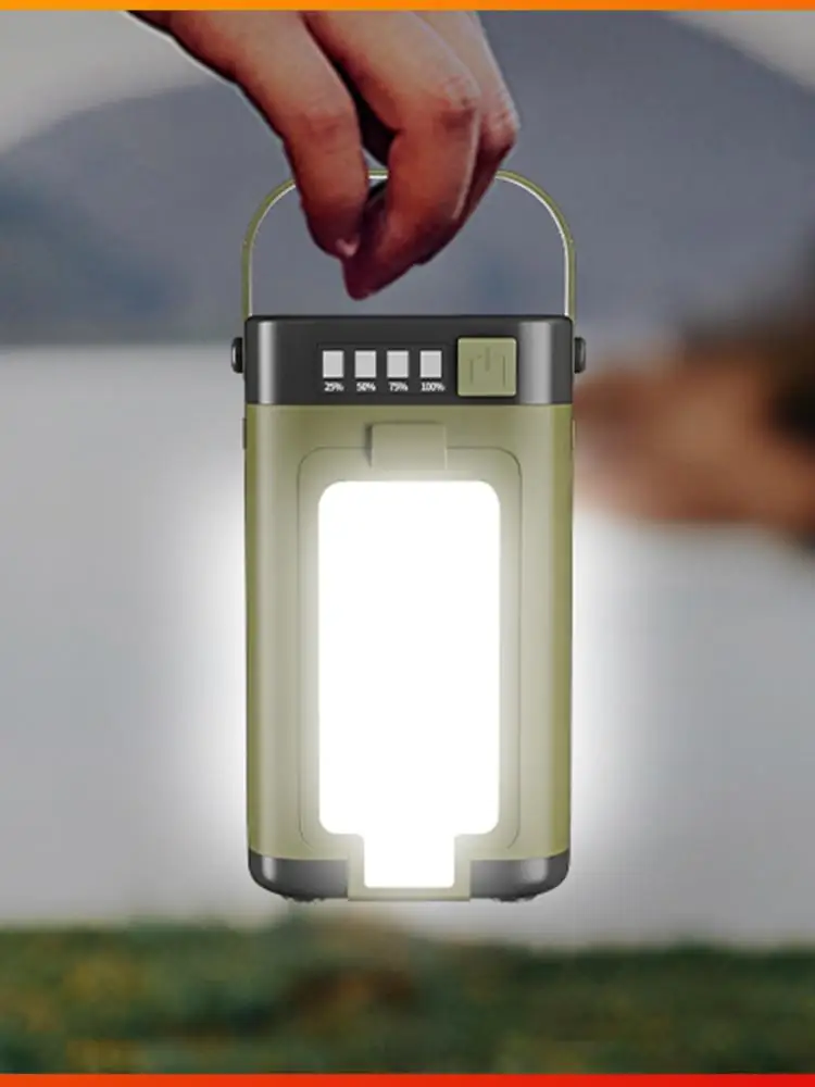 

Rechargeable Lantern Power Bank Solar Camping Lantern Waterproof Portable Flashlight LED Tent Light for Camping Hiking Fishing