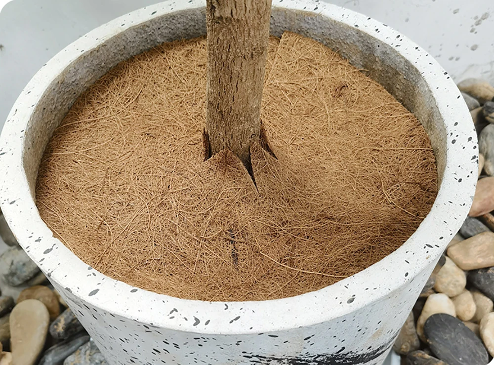 Película de cubierta hidratante para suelo en maceta, Protector de tronco de árbol, planta de fibra de cáscara de coco redonda, antimalezas, 25 cm,