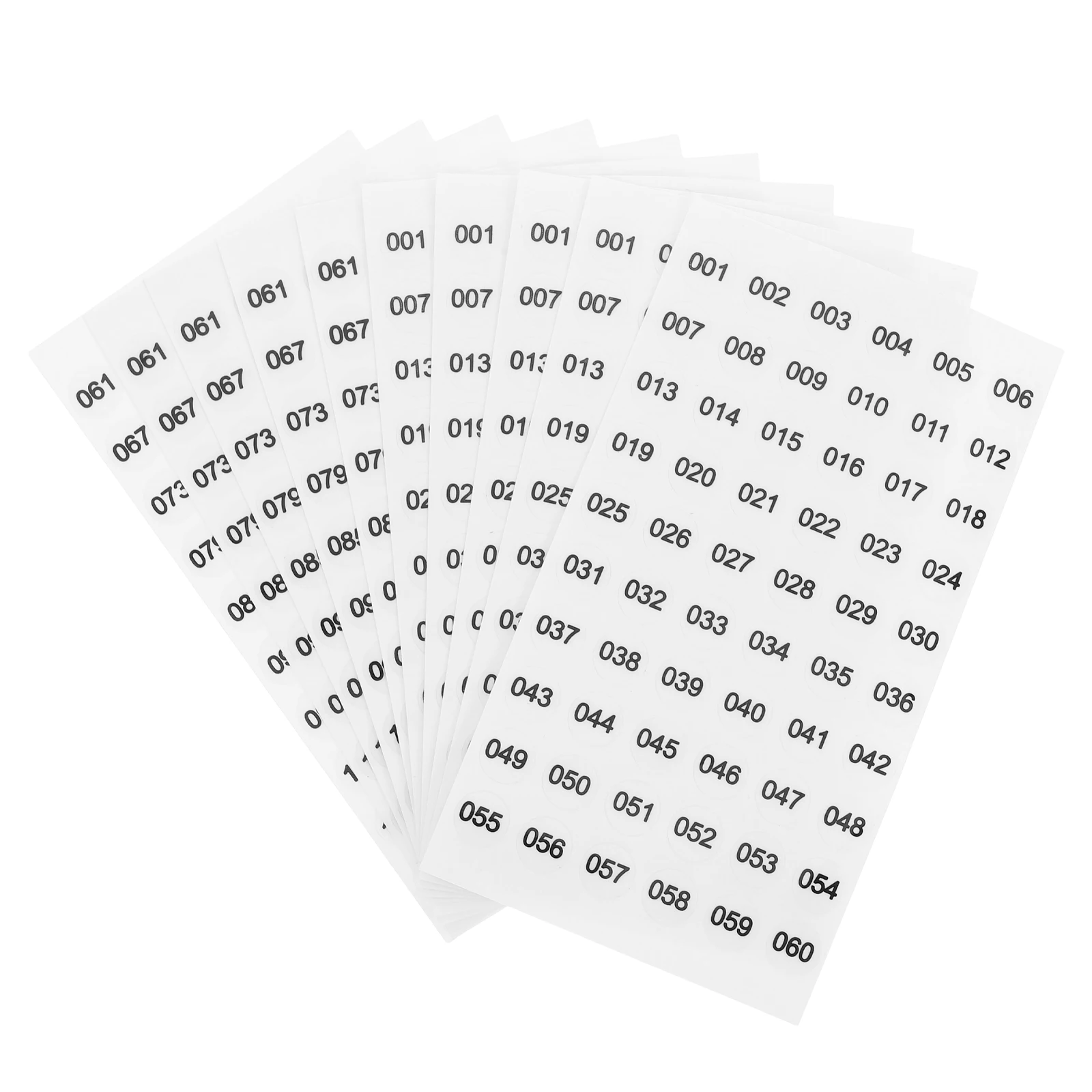 

10 Sheets Nail Polish Number Stickers Clear Mini Labels Inventory File Sample Sticks Small Self Adhesive Stickers For Organizing