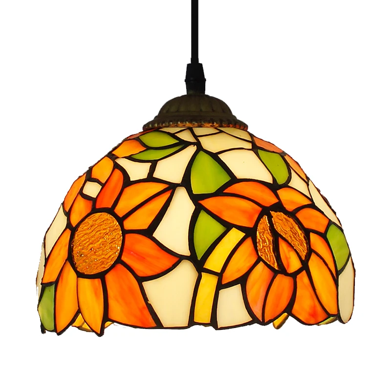 

Mediterranean single-headed fishing line chandelier corridor aisle light balcony Xuanguang lighting art glass