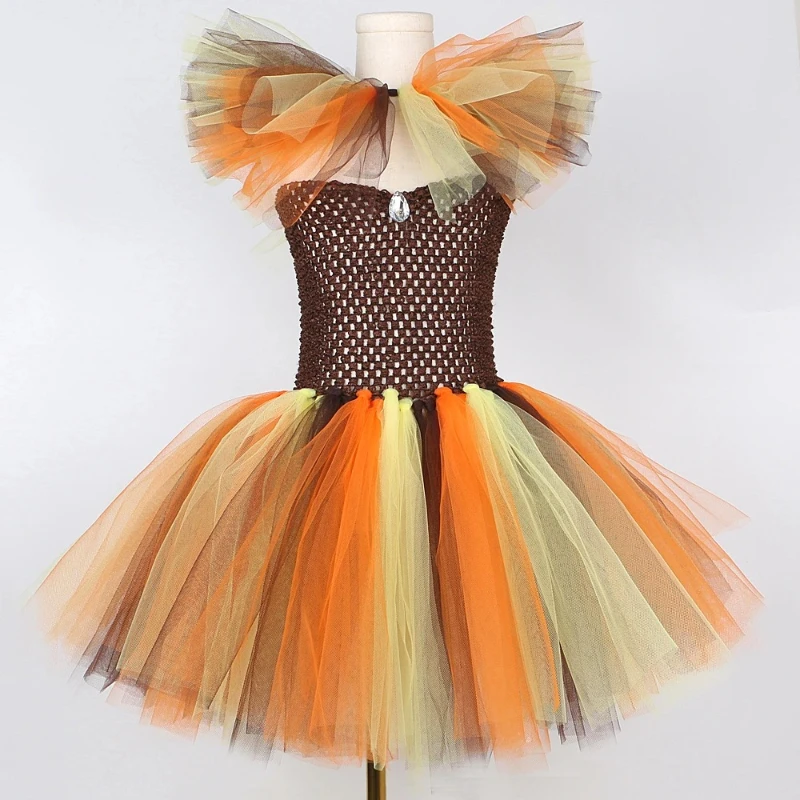 Jungle King Lion Halloween Costumes for Girls Kids Children Cosplay Outfit for Birthday Carnival Party Animal Fancy Tutu Dress