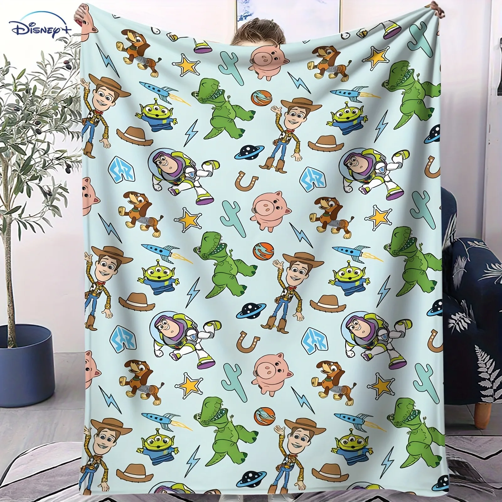 

1PC Disney+ Toy Story Blanket ,Multifunctional blanket suitable for home, outdoor, travel, camping, nap cover blanket.