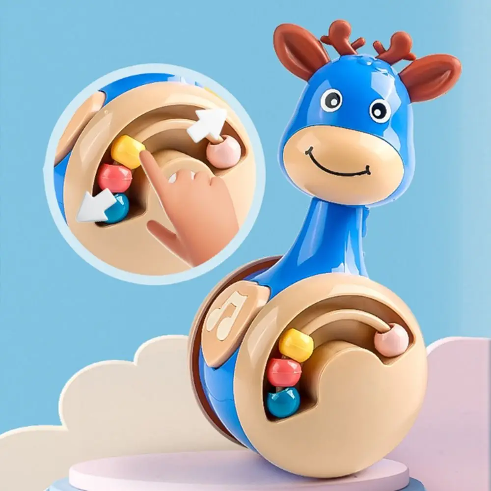 Creative Fawn Sliding Tumbler Toy Early Education Cartoon Children's Tumbler Rattle Press Squeaky Musical