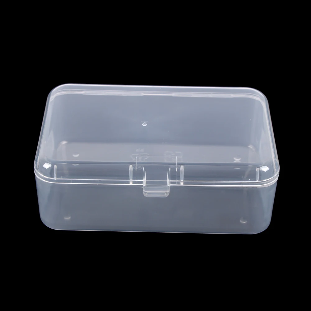 Rectangular Plastic Box Transparent With Lid Storage Box Packing Box Dustproof  Strong Jewelry Storage Case Container NEW