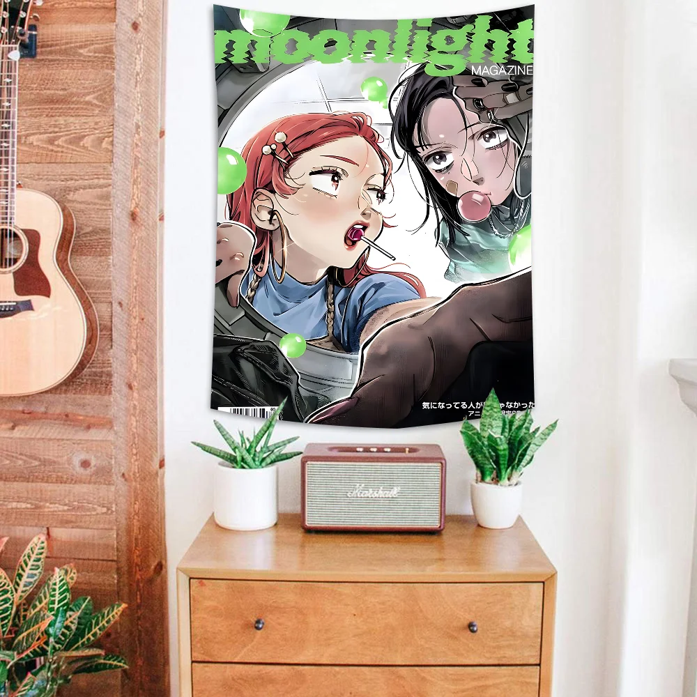 

Janakatta animation background decoration, home decoration wall tapestry, cartoon and cute indoor tapestry