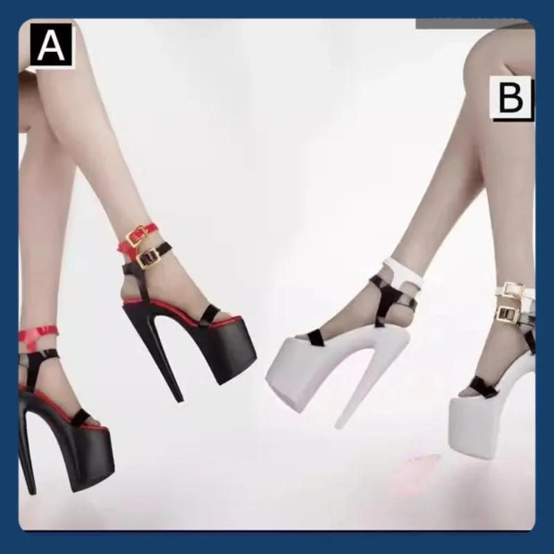 

TCT-007 1/6 масштаб, женские солдатские сандалии на высоком каблуке с полыми ремешками, модель обуви для 12-дюймовых игрушечных фигурок, аксессуары для хобби