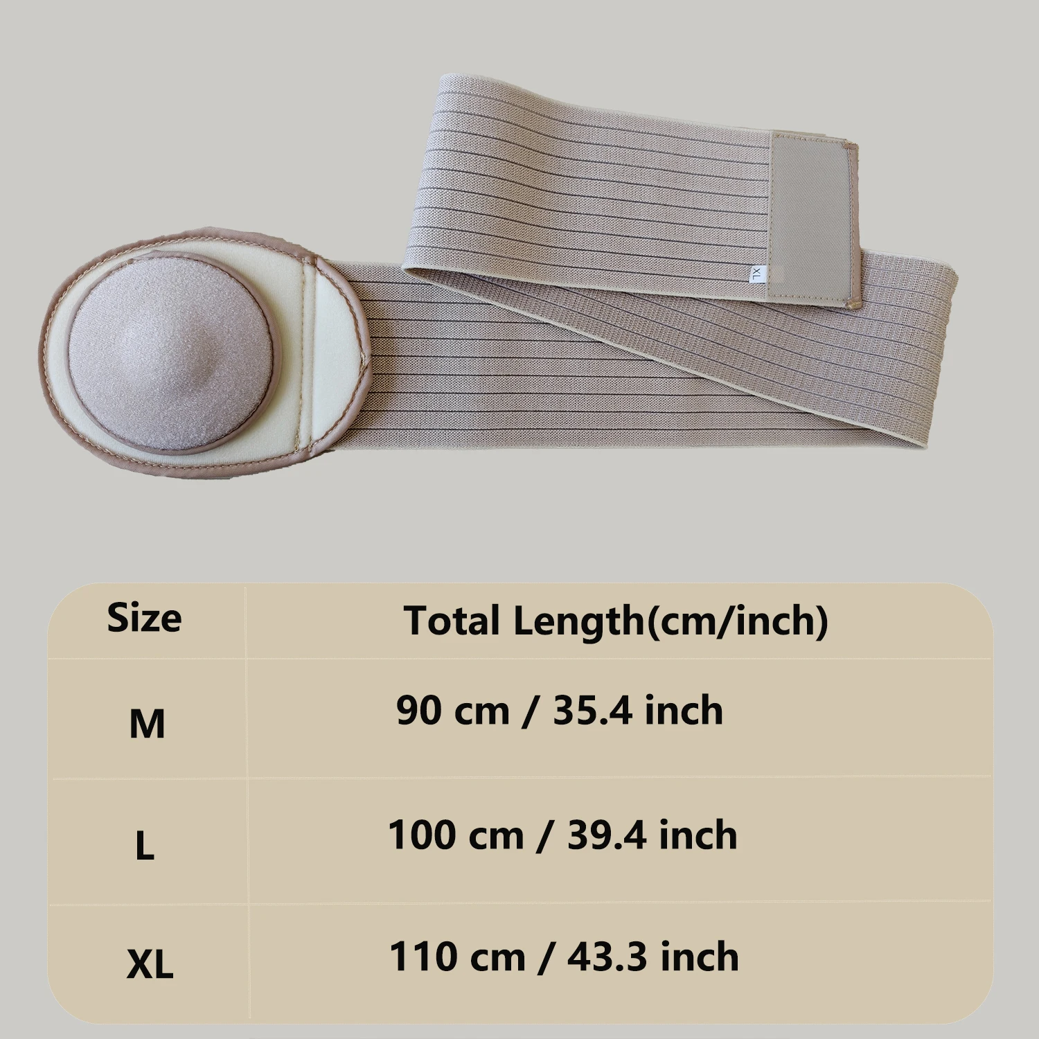 NEW Adult Umbilical Hernia Support Belt, Breathable Belly Button Hernia Brace with Compression Pad for Indirect Inguinal