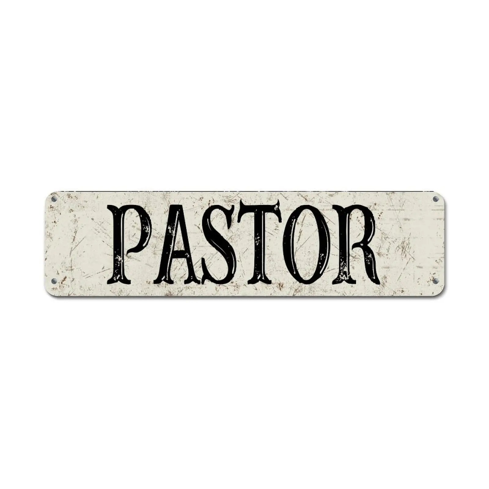 Pastor Aluminum Signs Metal Signs Farmhouse Retro Easy Mounting Tin Sign for Office Bar School Front Porch Outside Decoration Ha