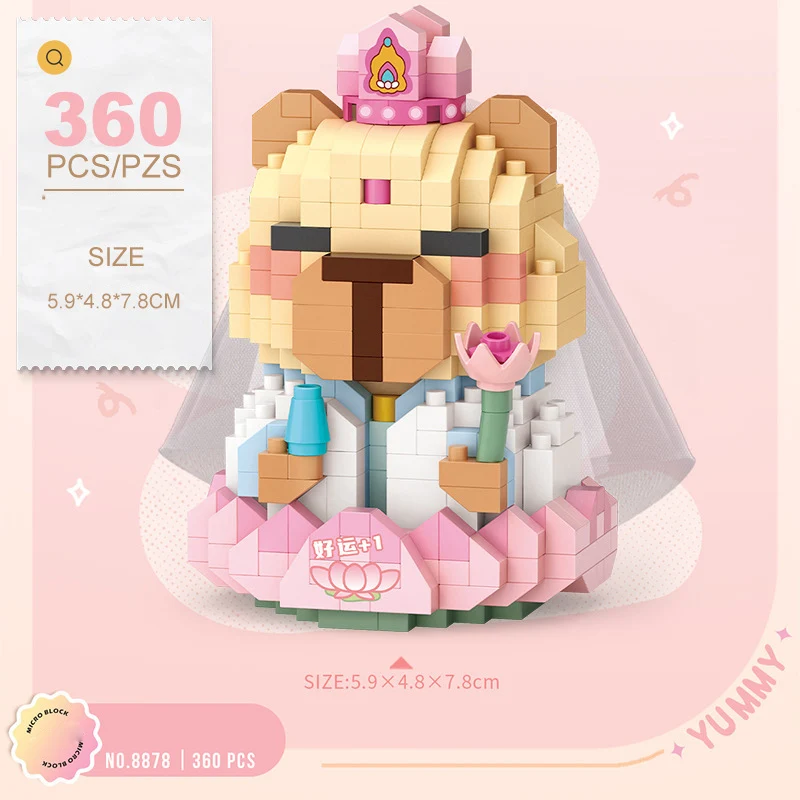 Preciosos animales de dibujos animados nanobricks Buda Capybara Micro bloque de diamante construcción de alimentos ladrillos de construcción juguete educativo para Gifr