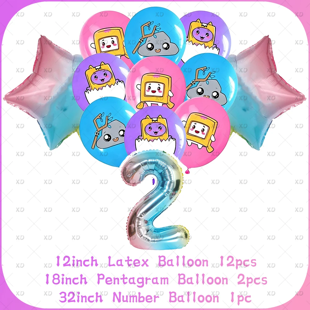 Cute Lankying Boxes Theme Birthday Party Decoration Set