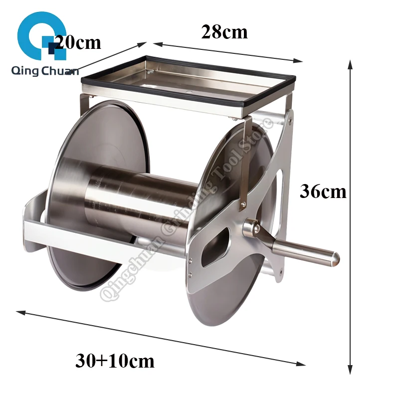 Water Pipe Storage Rack Portable Stainless Steel Watering Garden Soft Household High Pressure Gardening Collection Pipe Reel