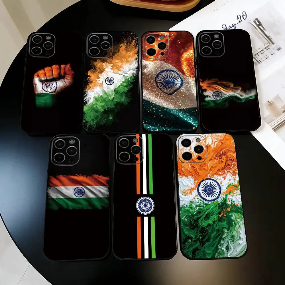 I-Indian N-National Emble Flag Phone Case Silicone Soft For IPhone 17 16 15 14 13 12 11 X XR Plus Pro Max Plus