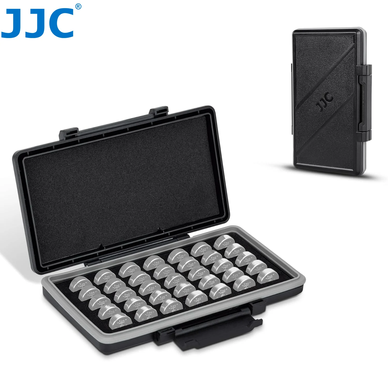 JJC LR44 Battery Case Holder Compact Button Coin Cell Battery Storage Organizer for 35x LR44 AG13 357 303 L1154F A76 SR44 SR44W