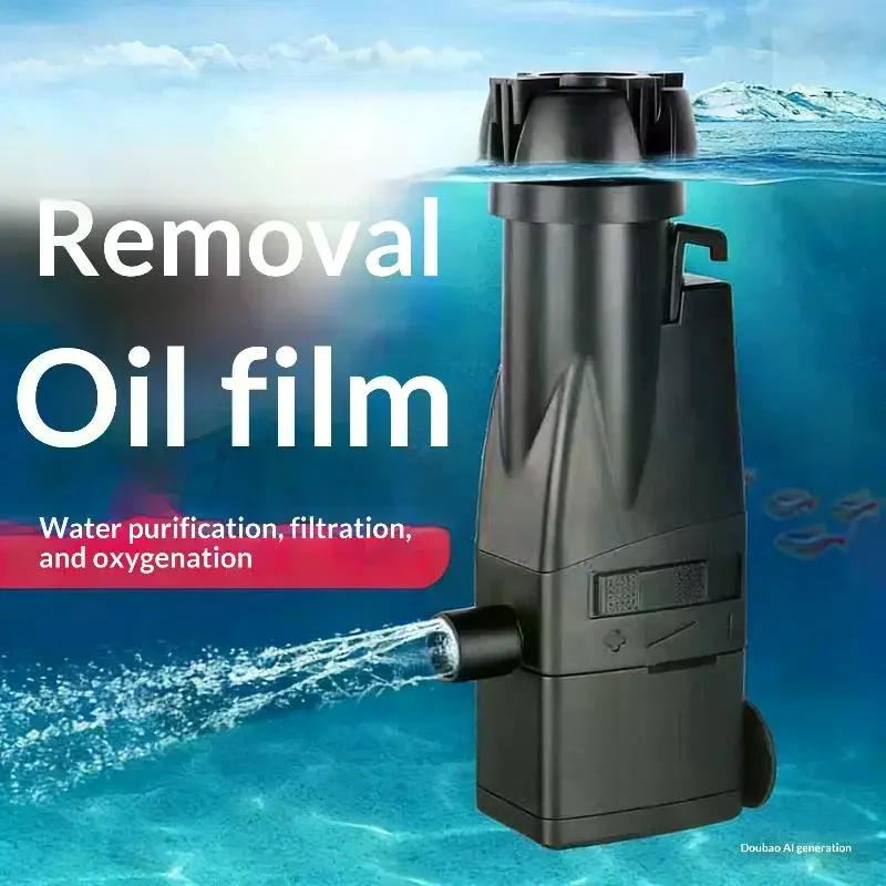 

1 шт. фильтр для разделения поверхности масла 3,5 Вт мини бесшумный автоматический процессор масляной пленки для аквариумной фильтрации воды и удаления масла