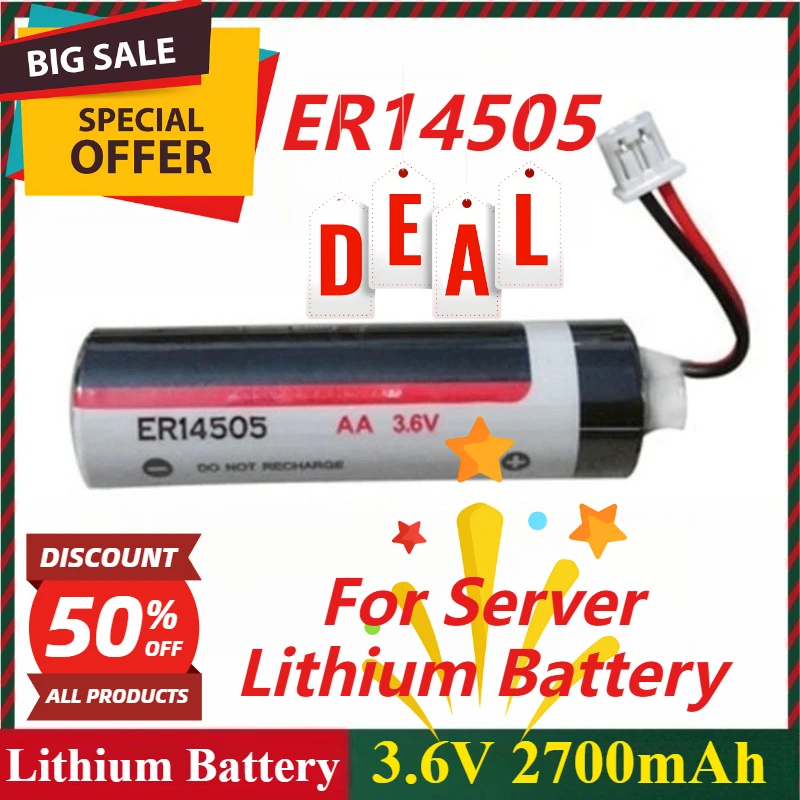 

4PCS ER14505 AA 3.6V 2700mAh Battery Packs for Server Lithium Battery