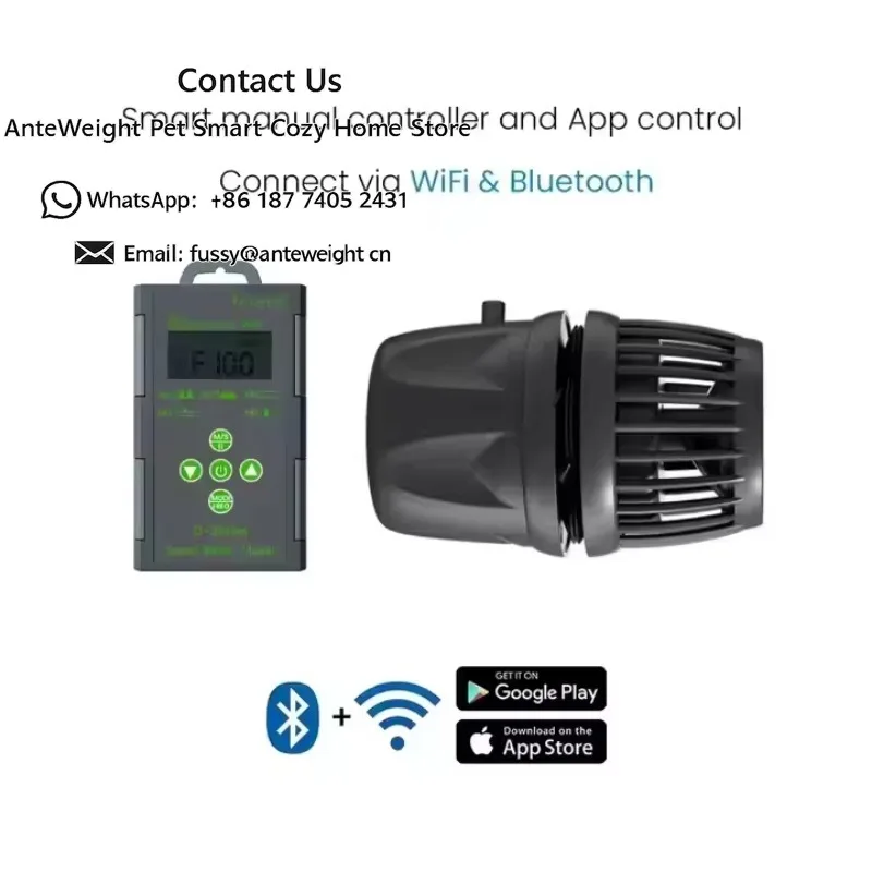 DMP-80M 65W Aquarium Wavemaker Pump WIFI/Bluetooth 35000L/H for 120-180CM Freshwater Saltwater Fish Tank