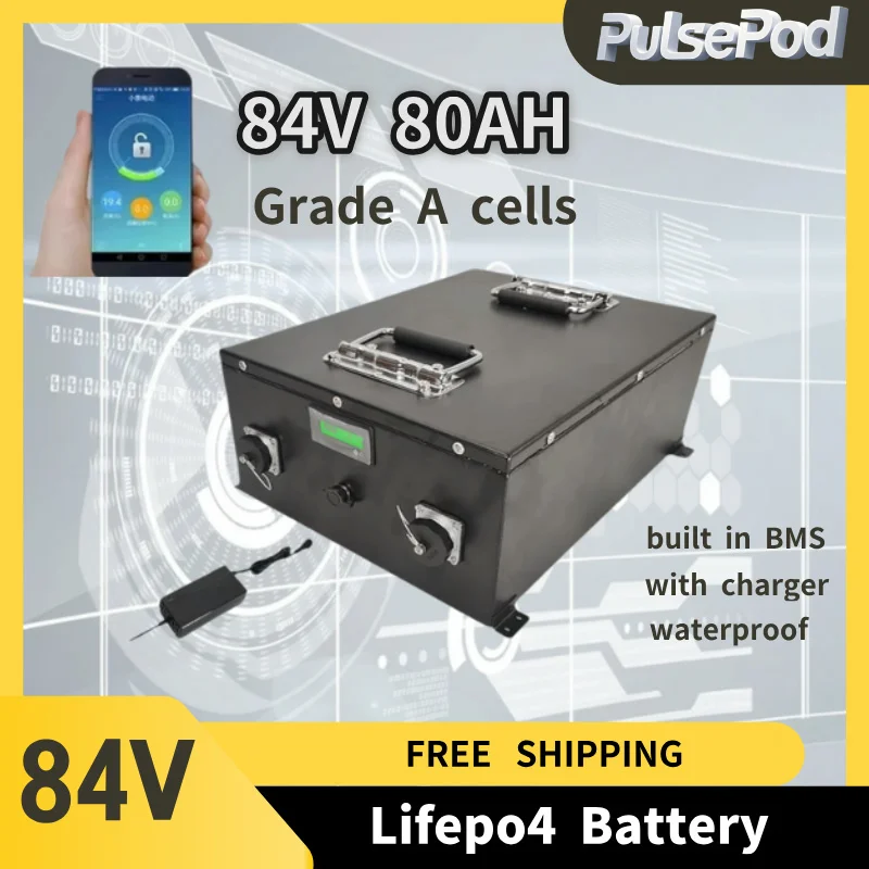 

аккумулятор litio lifepo4, 84 В, 80 Ач, 27S, 86,4 В, BMS для инвертора 8000 Вт, аккумулятор для электромобилей, лимпедор для суelo и аккумуляторов