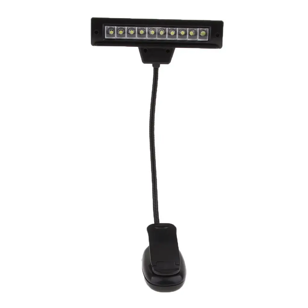 Music Stand Light  Clip Table Lamp Neck Reading Light Black