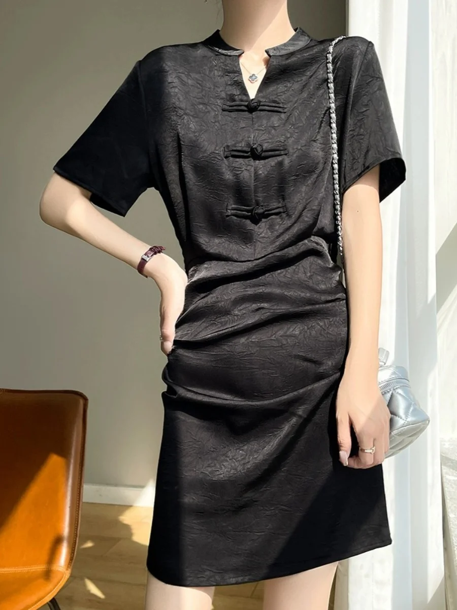 التخسيس ort تنورة الدكتور بلا شريط حرير الخصر Cinching الصينية Sle المرأة Faion الصيف أناقة صغيرة Bla Dr