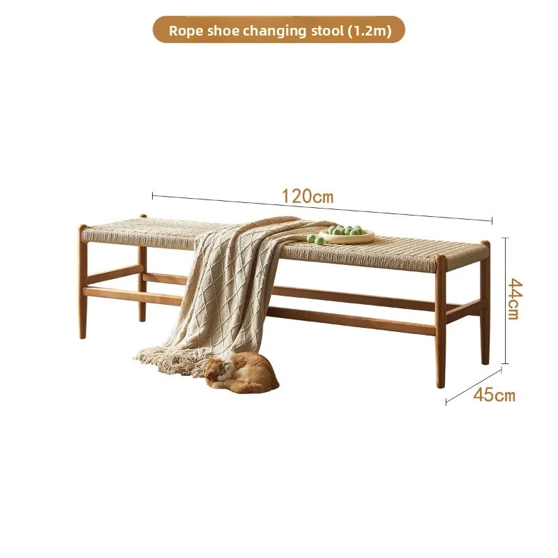 Bedroom living room designer rope dining stool sofa bench