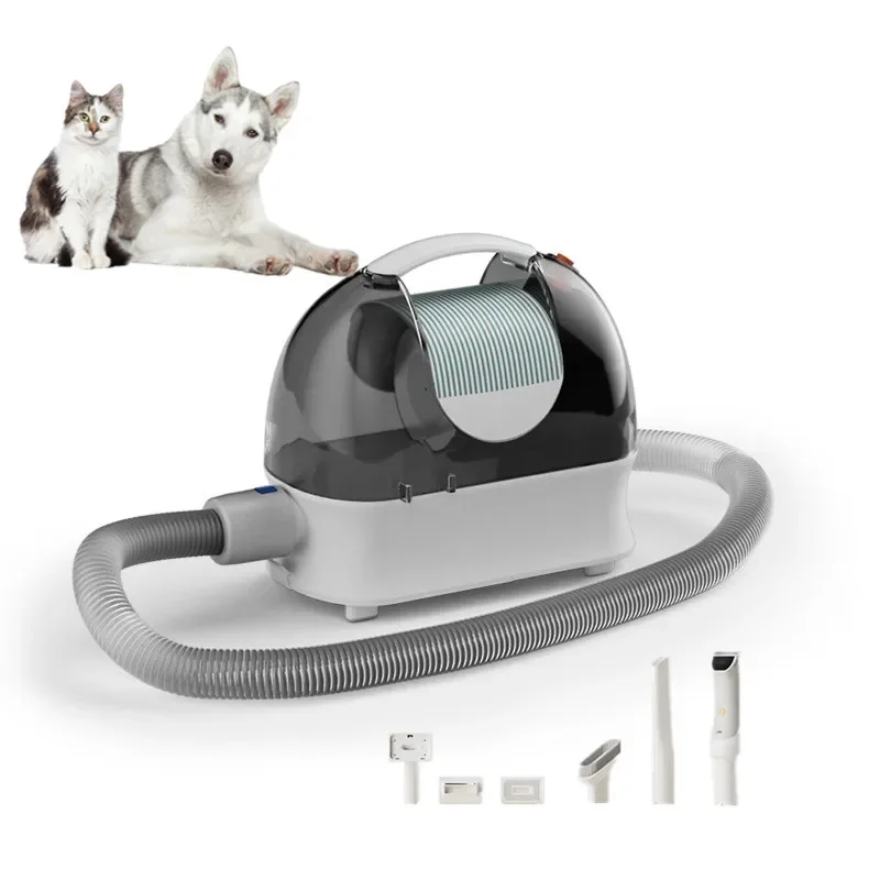 2023 New Cat Dog Electric Clipper Brush Fur Cleaning 5 in 1 Pet Hair Grooming Vacuum Cleaner Kit