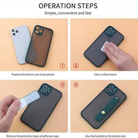 कलाई बैंड हैंड बैंड फिंगर ग्रिप मोबाइल फोन होल्डर स्टैंड पुश पुल यूनिवर्सल प्लेन कलर फोन सॉकेट होल्डर iPhone Xiaomi के लिए 8 best sales हाथ पकड़ने वाला - №6