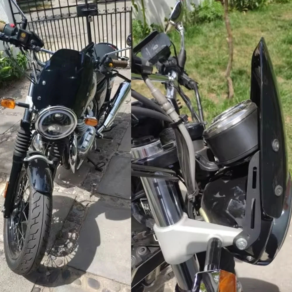 For Royal Enfield Interceptor 650 Windscreen Windshield Wind Deflector Motorcycle Accessories Headlight Fairing Fly Screen Visor
