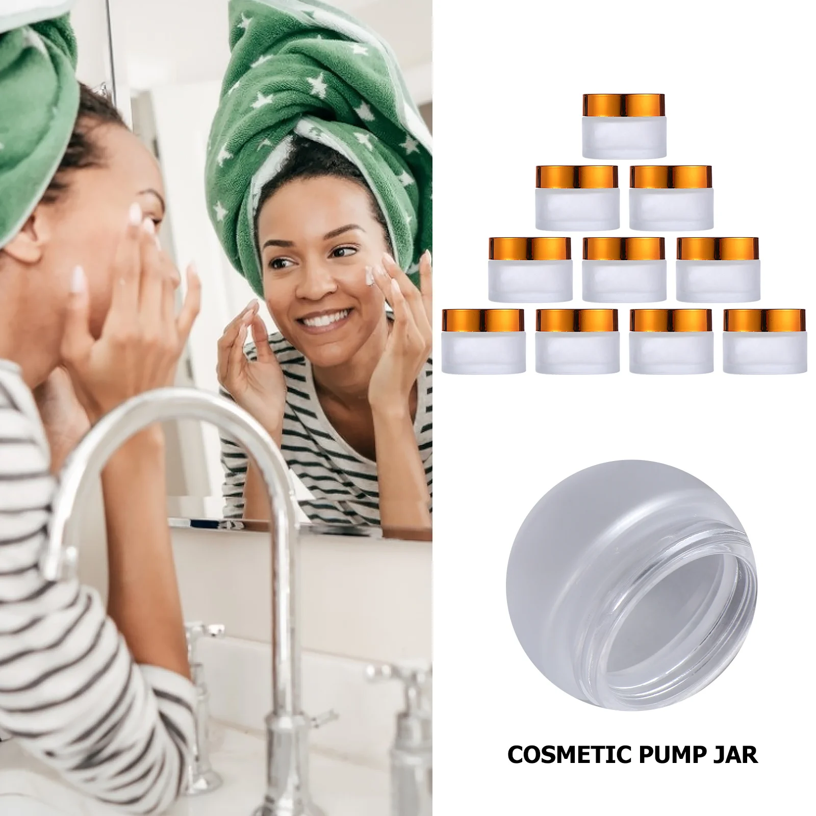 

10pcs 30G Jar Empty Storage Container Portable Dispenser For Travel Camping Shampoo Lotion Essential Oils